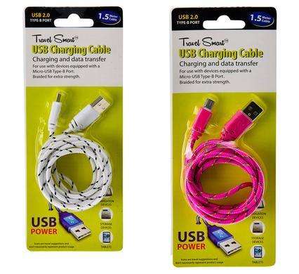 4 X Braided USB Cable Charger for Android